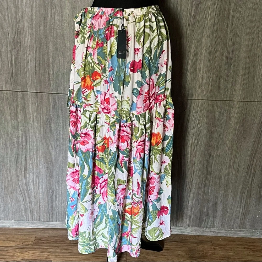 Rachel Roy Colorful Floral Wrap Skirt - Picture 4 of 8